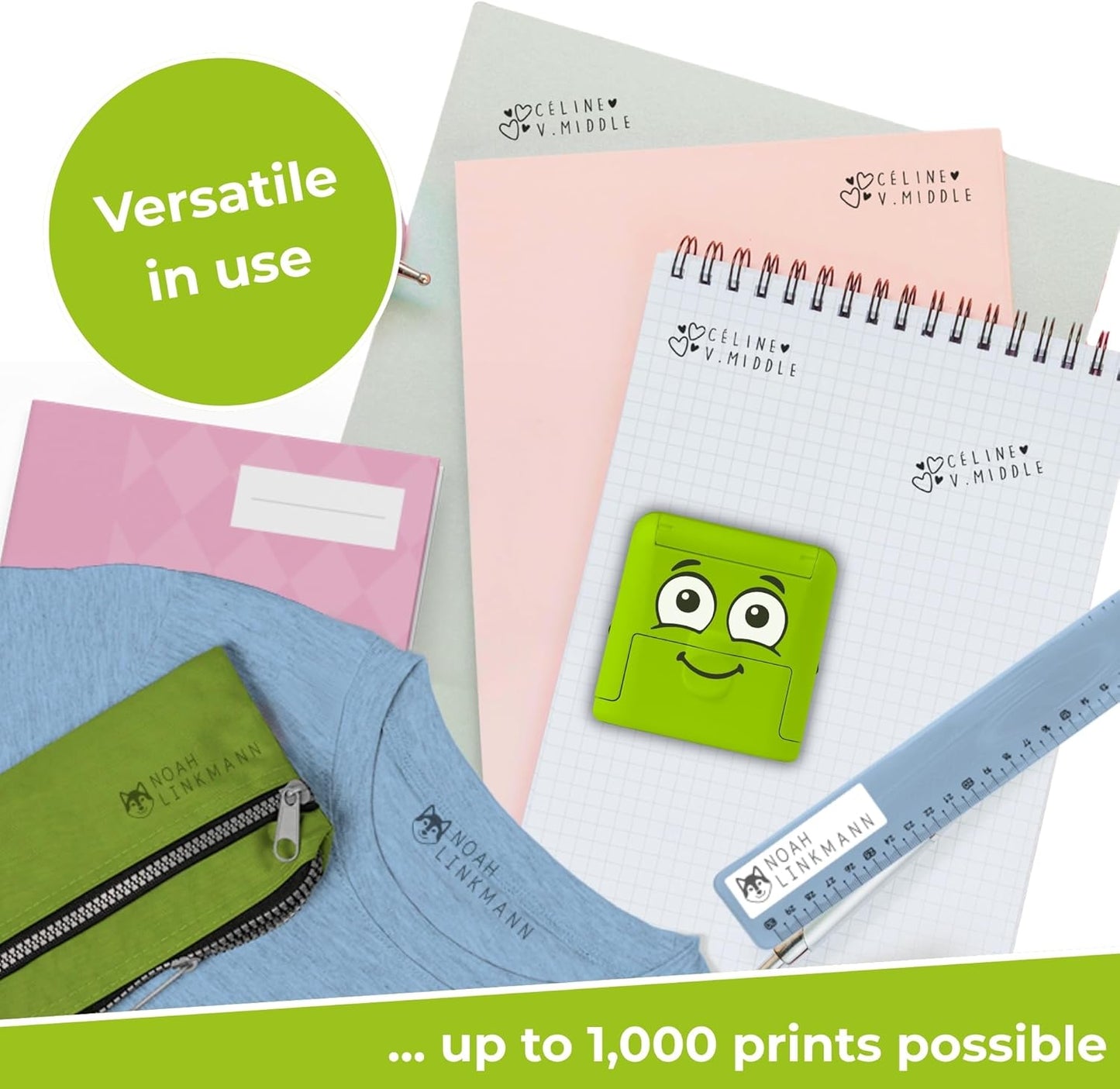 Personalized Kids’ Name Stamp – Green